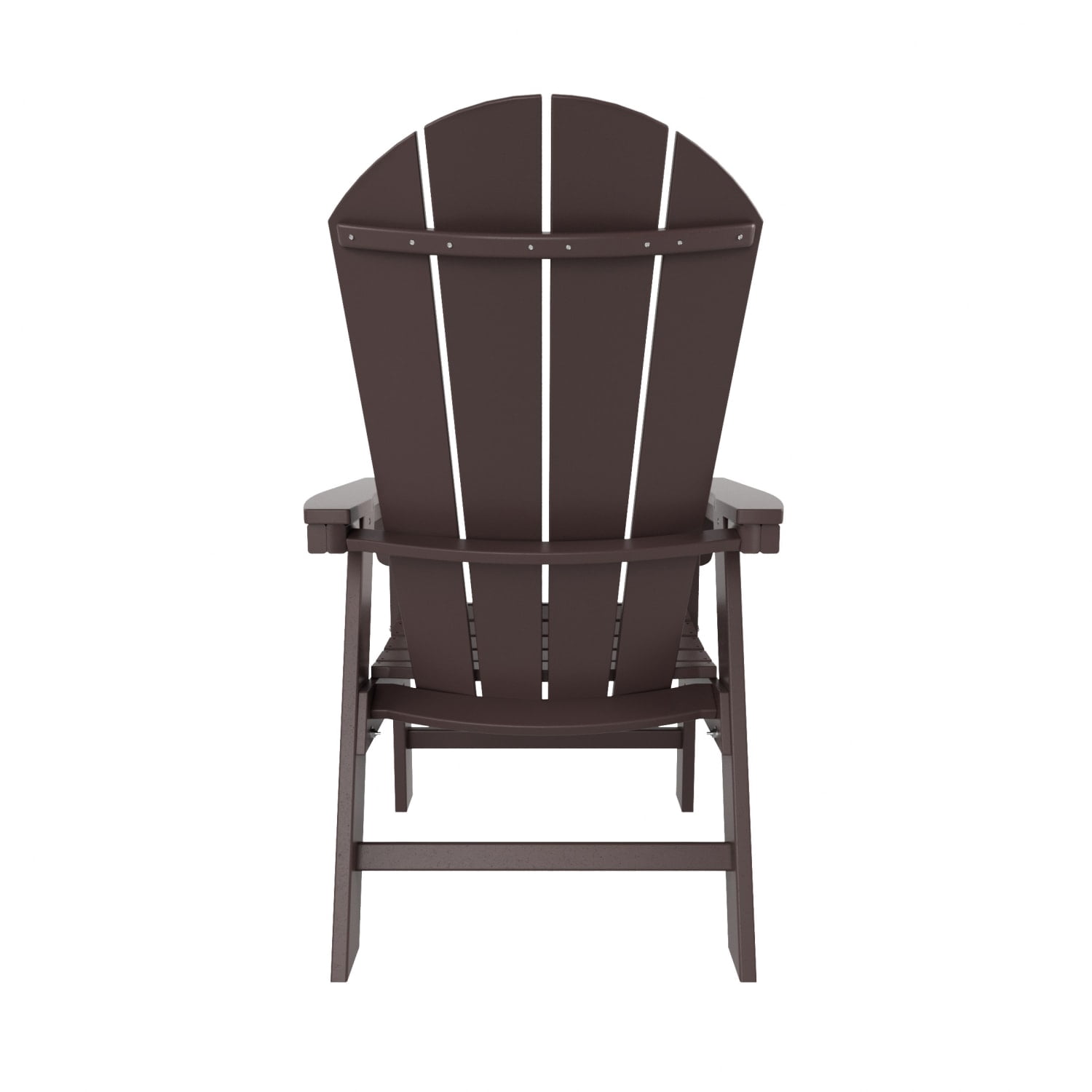 WestinTrends Malibu Adirondack Patio Dining Chairs, All-Weather Poly Lumber, Ergonomic Seat, 330-lb Capacity, Dark Brown