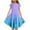 Purple, variant on Ruyang Clothes Girls Summer Dresses Double Layer Sleeve Flowy A Line Casual Gradient Midi Dresses for 615 Years