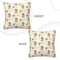 thumbnail image 3 of Square Throw Pillow Covers with Core, Cartoon Tiger of Sport Pillows for Sofa Beds, 16"x16", 3 of 9