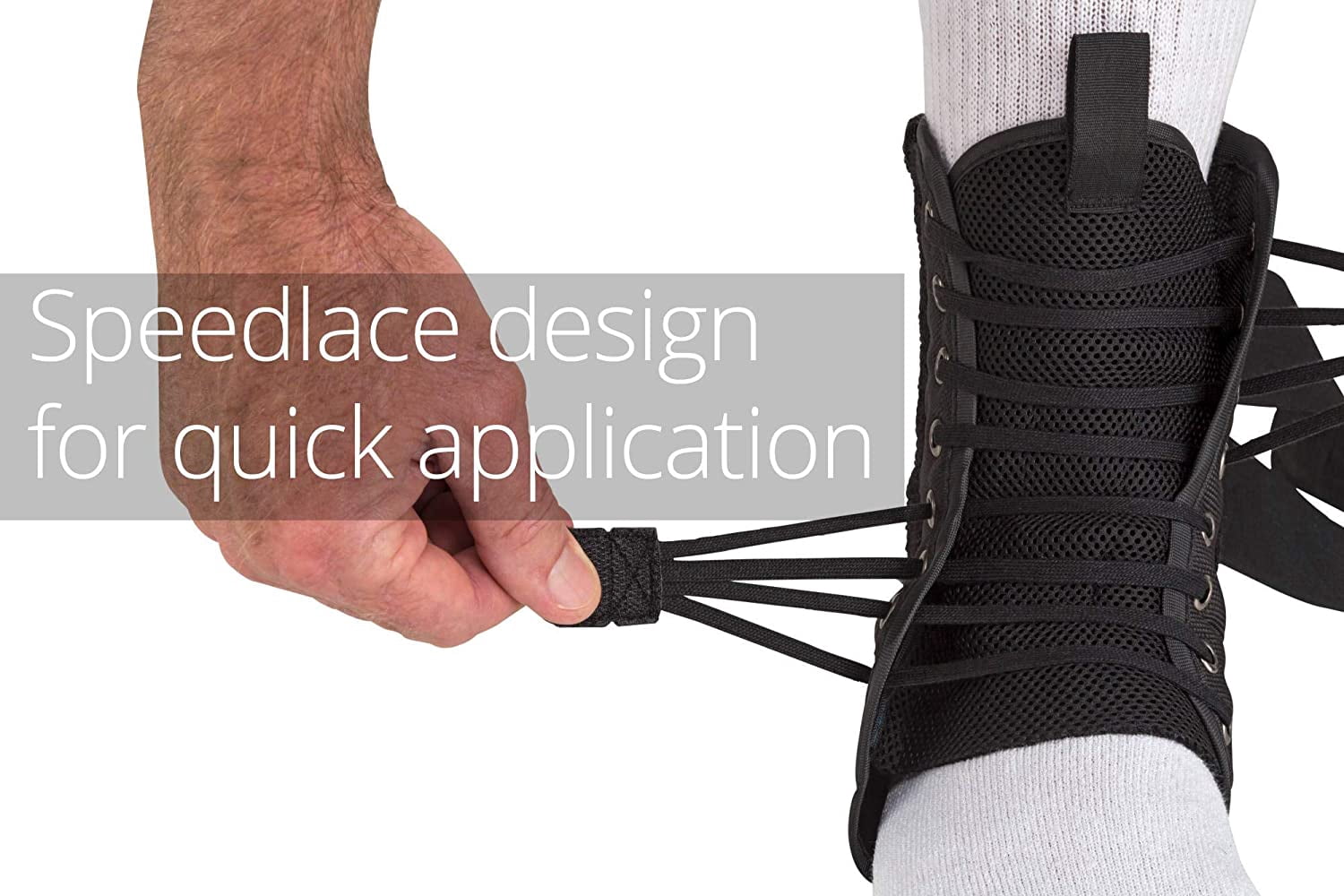 Ossur FormFit Ankle Brace with Speedlace & Figure 8 Straps | Single Pull Closure & Removable Semi-Rigid Stays | Ankle Immobilization Post Injury or Prophylactic Use | Durable Material | (X-Large)