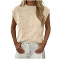 thumbnail image 2 of BUIGTTKLOP Sweaters for Women Short Sleeve Shirts Crewneck Pullover Knit Tops Loose Fitted Summer Tops 2026, 2 of 6