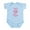 Sky Blue, variant on CafePress - Though She Be But Little She Be Fierce Body Suit - Baby Light Bodysuit, Size Newborn - 24 Months