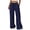 Navy, variant on SWQZVT Women's Summer Palazzo Pants High Waisted Wide Leg Drawstring Flowy Beach Lounge Pants with Pockets