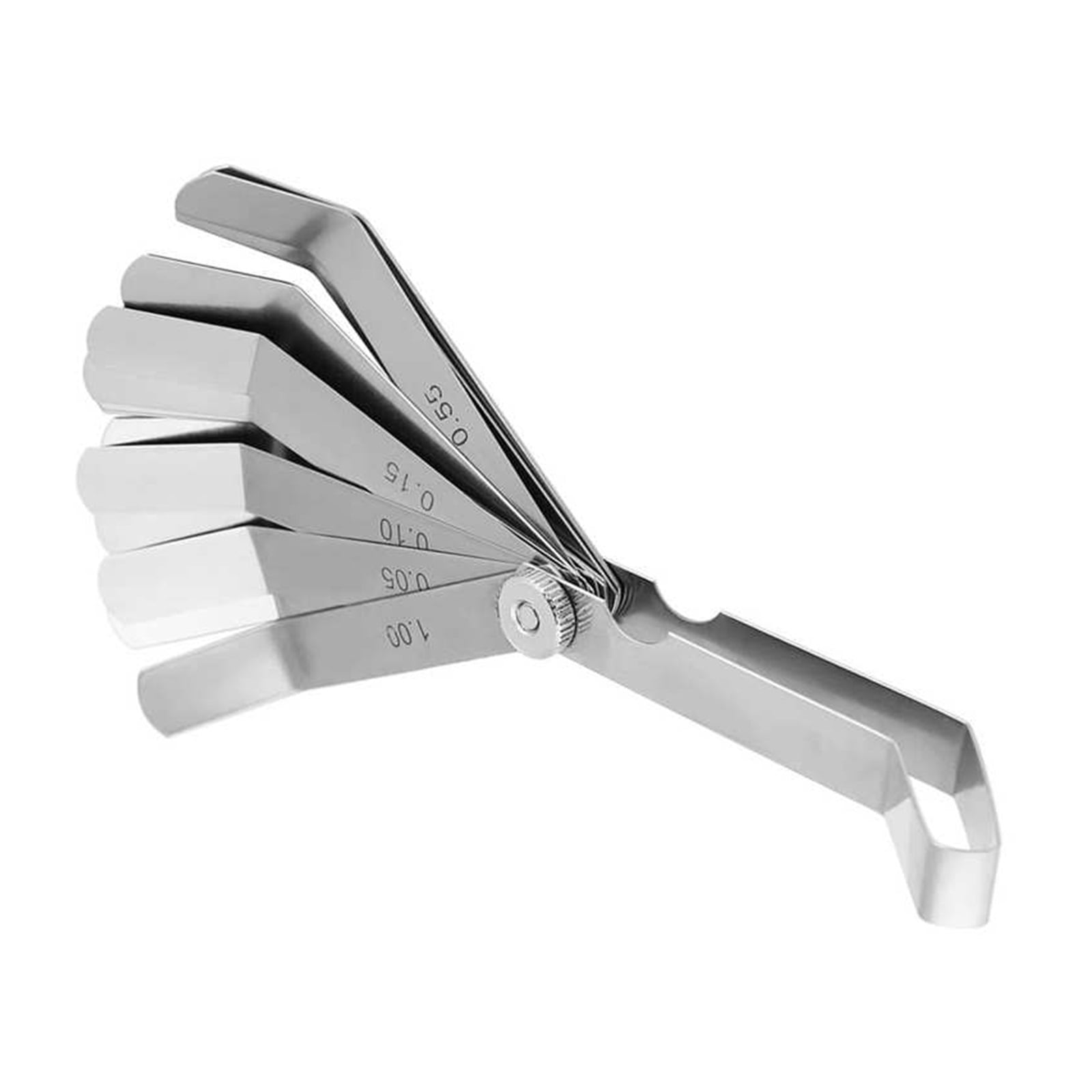 Thickness Gauge Stainless Steel Curved Feeler Gauge Ruler Welding Inspection Tool 0.05-1.00mm 90 Degree Right Angle Ruler ,Easy to Use