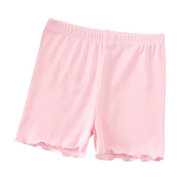 Hotiary Baby Girls Solid Bottom Safety Shorts Toddler Kids Comfort Breathable Elastic Waist Anti Glare Athletic Cotton Shorts for 3-14 Years