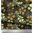 thumbnail image 2 of Soimoi Tissu Crêpe Polyester Imprimé Floral & Monstera au Mètre 42 Pouces de Large, 2 of 3