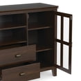 thumbnail image 3 of Simpli Home Artisan 53 inch Wide Solid Wood Tall TV Stand in Natural Aged Brown For TVs up to 60 inches, 3 of 12