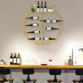 thumbnail image 4 of Miumaeov Wine Glass Rack Wall Mounted Round Wine Glass Goblet Holder Metal Hanging Wine Rack for Bar Kitchen, 4 of 12