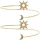 thumbnail image 2 of 2 piezas del brazo superior del brazalete abierta sol y pulsera de envoltura de luna pulsera para mujeres para mujeres, 2 of 4