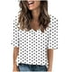 thumbnail image 1 of Camisetas Casuales de las Mujeres Impresas Manga Corta Cuello en V, Camiseta Ligera para Diario, Fiesta Y Primavera Verano, 1 of 4