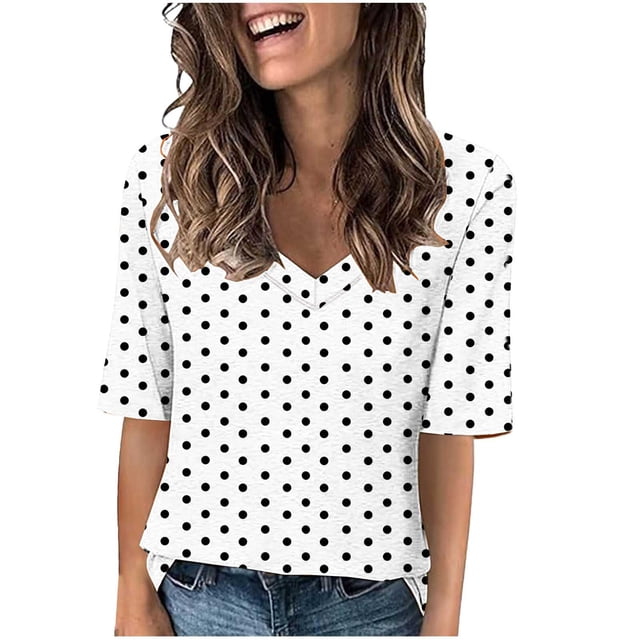 Birdeem Blouses pour Femmes Mode Décontractée Imprimée T-Shirt à Manches Courtes Col en V