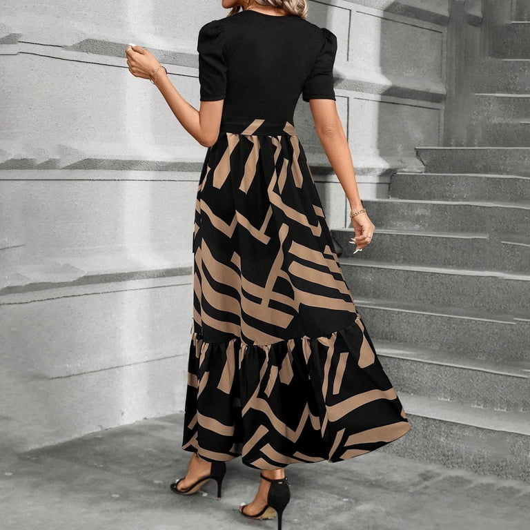 FAVIPT Maxi Long Dresses for Women 2025 Elegant Floral Print Casual Dress Short Sleeve Round Neck Dresses Flowy Trendy Summer Dress Brown,XL - Walmart.com FAVIPT Maxi Long Dresses for Women 2025 Elegant Floral Print Casual Dress Short Sleeve Round Neck Dresses Flowy Trendy Summer Dress Brown,XL - Walmart.com