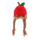 thumbnail image 2 of Gorro de punto con peluca para niña, tamaño 48 cm, con 2 trenzas grandes, cálido para invierno. rojo, 2 of 9