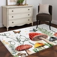 thumbnail image 4 of Rectangle Area Rug 3x5ft,Farm Mushroom Butterfly Stars Washable Carpet Non-Slip Runner Accent Rugs Indoor Floor Mat for Bedroom Living Room Decor,Green Leaves Herb, 4 of 9