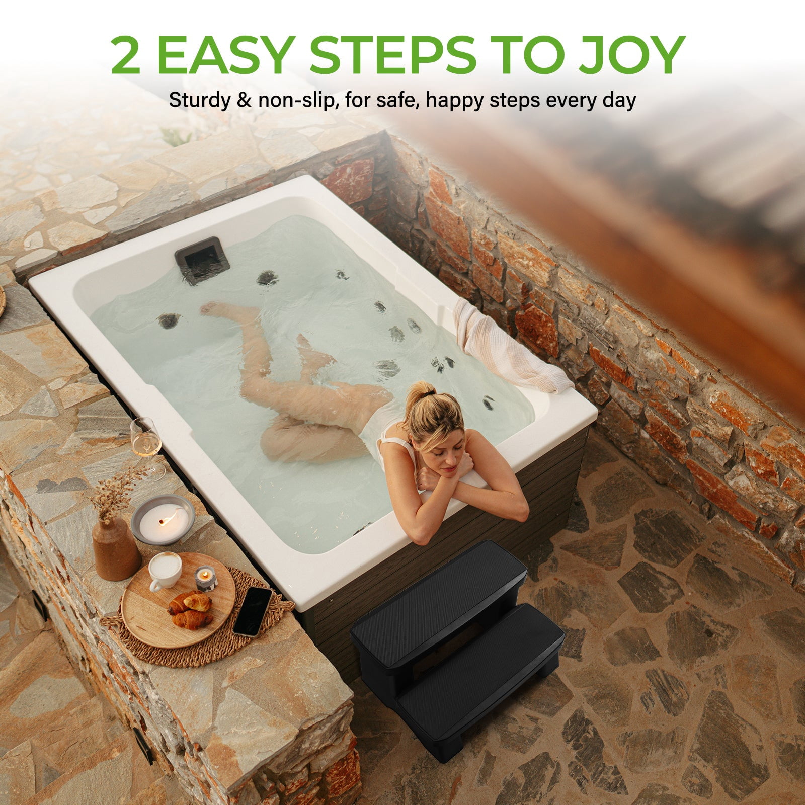 Heavy Duty Non-Slip Spa Steps