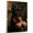 Affenpinscher, variant on Barbet Cute Dog Violin Stretched Canvas Size 8x12 – Retro Barbet Dog Batter in Action With Violin for Themed Living Room