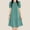 Blue, variant on Wrap Dress Women's Dresses Button Down Peplum Midi Dresses Petticoat Short Sleeve Crew Neck Green Mid-Length Adaptable Womens Dresses Casual L