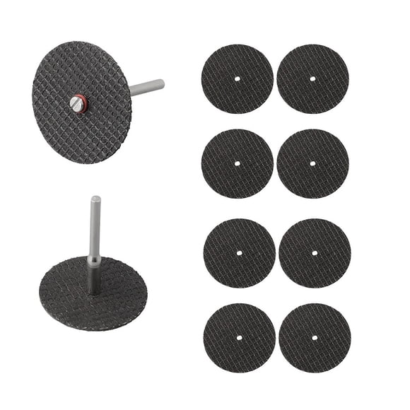 10Pcs Fiberglass Tool Abrasive 32mm Cutting Disc +2Pcs Mandrels Rotary for Dremel Accesories Metal Cutting Rotary Tool Saw Blade