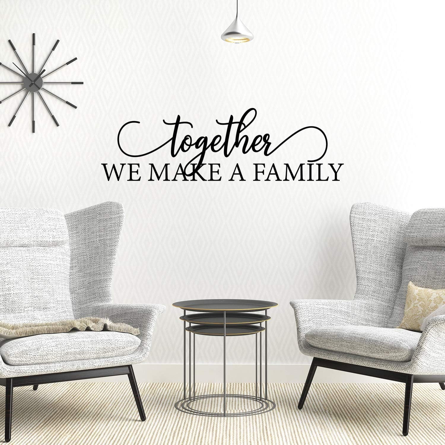 QTH Family Wall Decals for Living Room Decor Family Wall Decor Wall Stickers Decorations Art Bedroom Wall Decor Quotes Love Decals for Home Word Sayings Home Gifts