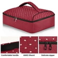 thumbnail image 2 of Iauyy Casserole Carrier for Hot Food Insulated Casserole Travel Carry Bag with Lid Food Warmer Bag for Party/Picnic,Deep Red, 2 of 7