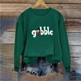 thumbnail image 2 of XPMWRP Women's Thanksgiving Letter Graphic Print Sweatshirts Long Sleeve Crew Neck Pullover Oversized Fall Winter Warm Sweatshirt Green L, 2 of 4