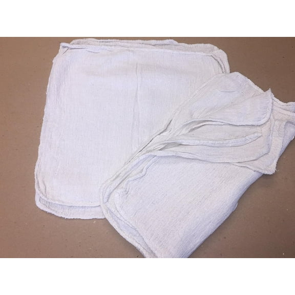 500 NEW WHITE SHOP TOWELS RAGS BRAND MECHANICS INDUSTRIAL GRADE 13X14
