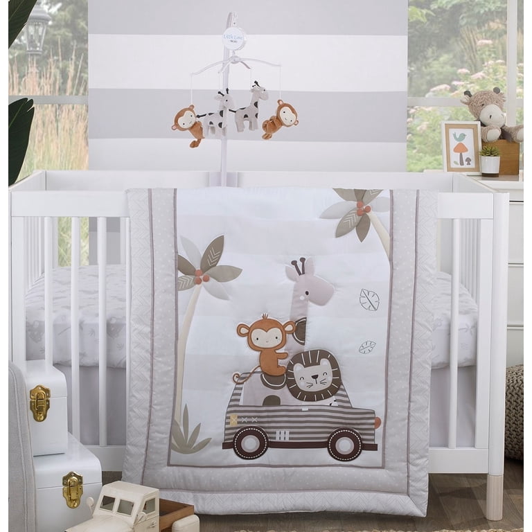 Little Love by NoJo Jungle Ride Gray Monkey and Giraffe Musical