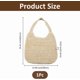thumbnail image 2 of Bolso bohemio de paja tejida para mujer, bandolera, bolso tote rectangular, tejido natural peruano con interior de poliéster., 2 of 6