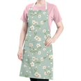 thumbnail image 5 of Pioneer Flower Floral Print Pattern Apron for Women and Men, Cotton Linen Waterproof with Pockets, Adjustable, 33x27 Inch for Kitchen, Gardening, BBQ, Salon, 5 of 6