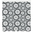 thumbnail image 3 of Ambesonne Bicycle Shower Curtain, Repeated Bike Wheels Art, 69"Wx75"L, Pearl and Charcoal Grey, 3 of 5