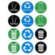 thumbnail image 1 of Pegatinas de reciclaje de 12 piezas Pegatinas de basura Pegatizadores de basura de basura Palinias de reciclaje de reciclaje, 1 of 6
