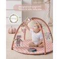 thumbnail image 3 of Tapete de gimnasio para bebés Blissful Diary Tummy Time con 6 juguetes, color rosa, 3 of 8