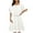 White, variant on Rutainlusire Dresses for Women Under $10, Women's Summer Solid Color Sleeveless Capelet Sleeve Flowy Knee Length Dresses