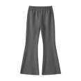 thumbnail image 4 of WERYOUNG School Uniform For Girls Elastic Waist Solid Color Wide Leg Trousers Kids Girls Loose Fit Back To School Pants 4-5 Years, 4 of 5