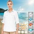 thumbnail image 2 of POENTAB Long Sleeve Casual Shirts for Women Button Down Quick Dry Hiking Fishing Work Shirt UPF 50+ UV Sun Protection Summer Fall Tops, 2 of 7