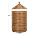thumbnail image 5 of Safavieh 1 Bin Storage Hamper with Liner & Lid, Honey Dark Brown, 5 of 9