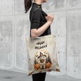 thumbnail image 4 of Happy Halloween Poodle Witches Hat Pumpkin Carving All Over Print 3D Canvas Tote Bag Poodles Dog Lover Gifts Idea Reusable Handbag - 02019, 4 of 5