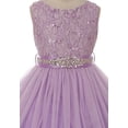 thumbnail image 3 of Big Girls' Dress Sparkly Sequins Dress Detachable Rhinestone Crystal Sash Flower Girl Dress Mint 10 (M3B4K0CB), 3 of 3