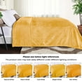 thumbnail image 3 of BNM Fleece Diamond Fluffy Blanket, Throw, Gold, 3 of 7