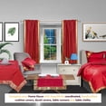 thumbnail image 3 of Fire Brick Rod Pocket  Sheer Sari Curtain / Drape / Panel   - 80W x 84L - Piece, 3 of 4