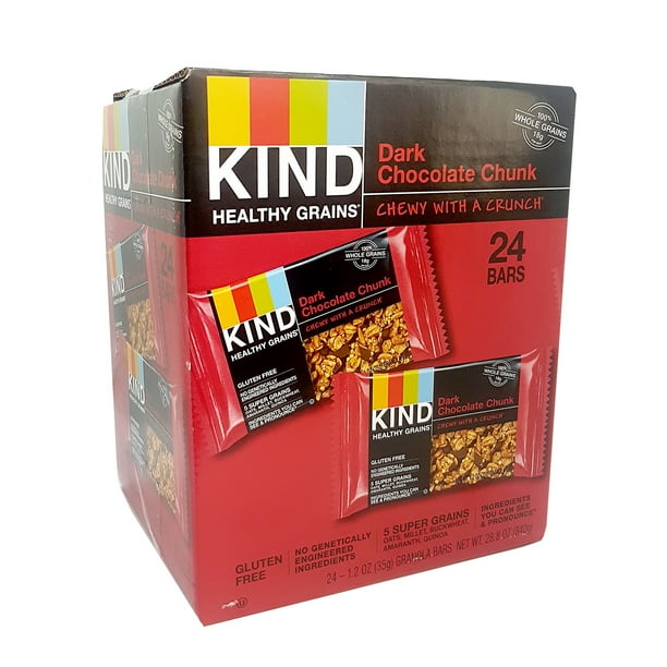 KIND Healthy Grains Bar Dark Chocolate Chunk Chewy with a Crunch 1.2 Oz