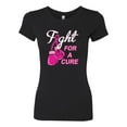 thumbnail image 2 of for a Support Awareness Womens Slim Fit Junior Tee, Black, Small, 2 of 3