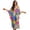 Blue and Orange - Tropical Plants, variant on DISNIMO Kaftan Dresses for Women Palm Tree Hibiscus Print Plus Size Loose Fit Swimsuit Cover Ups V Neck Batwing Sleeve Caftan Dress Long Swimsuit Coverups