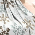 thumbnail image 3 of Light Christmas Snowflake Pattern Blanket,Comfortable Soft Flannel Throw Blanket,All Season,Warm Lightweight Blankets for Sofa Bed Couch Living Room Chair,30"x40", 3 of 4