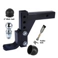 thumbnail image 2 of 10" Adjustable 4-Sta Trailer Hitch Ball Mount Trailer For 2" Trailer Receiver Trailer Parts ,Corrosion Resistance, 2 of 7