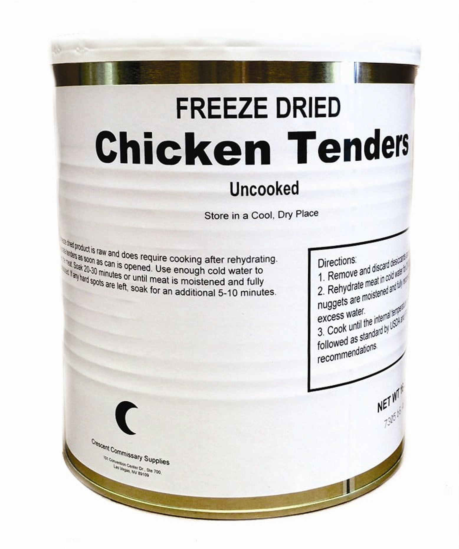 Military Surplus Uncooked Freeze Dried Chicken Tenders Emergency Preparedness Survival Food for Camping and Backpacking with 18-22 Servings/13oz/Can- 1 Can