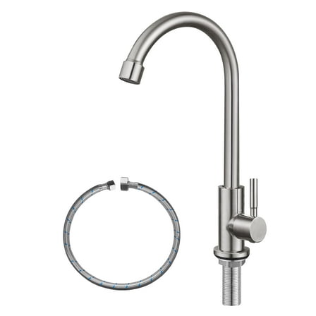 Cold Water Only Faucet SUS304 Stainless Steel Faucet for Kitchen Sink