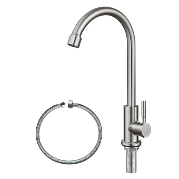 Cold Water Only Faucet SUS304 Stainless Steel Faucet for Kitchen Sink