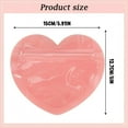 thumbnail image 2 of 2 Pack Heart Shaped Jewelry Pouch Resealable Bag Mini Cosmetic Bag Small Item Organizer Valentine's Day Gift Bags 4x3.5 Inch Red, 2 of 6