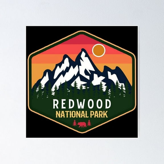 Redwood National Park Poster, 8x12 UNFRAMED